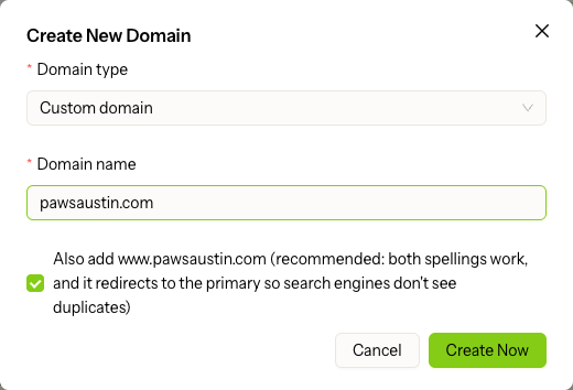 Put it on the client’s domain
