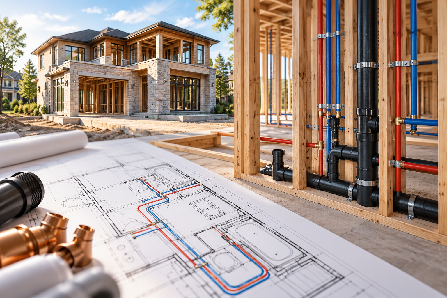 What Company Handles Complete Plumbing Rough-Ins for Custom Homes in Vaughan?