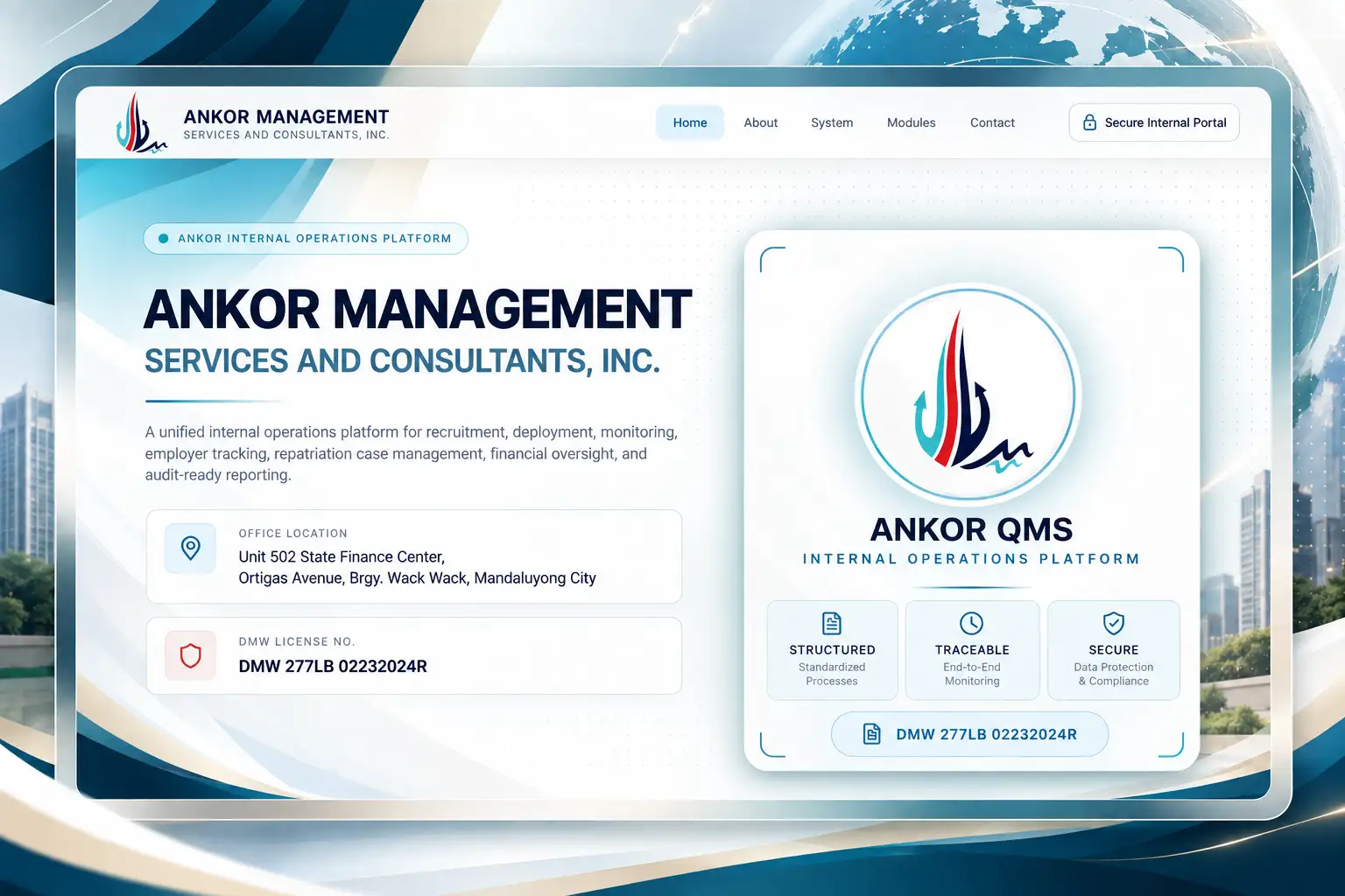 Ankor QMS system preview