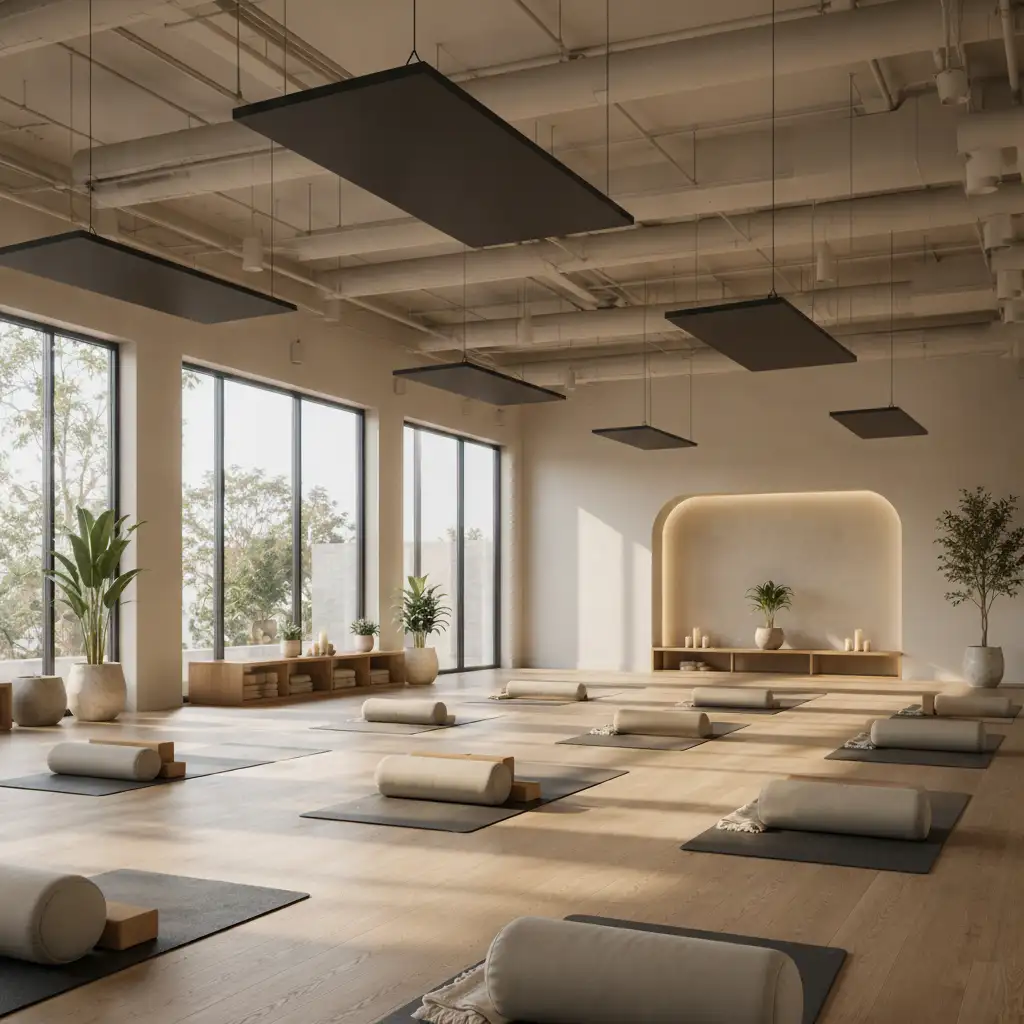 Studio fitted with radiant infrared panels